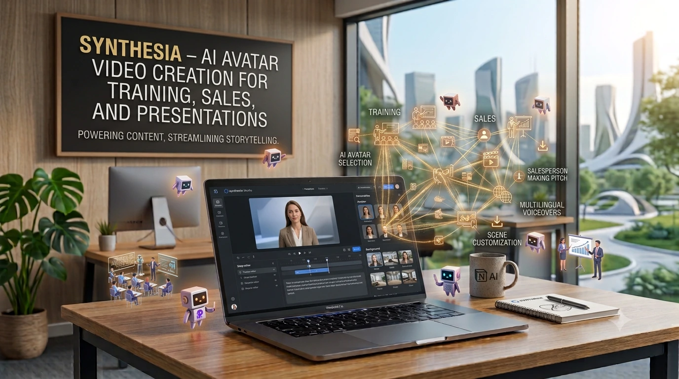 Synthesia – AI avatar video creation for training, sales, and presentations